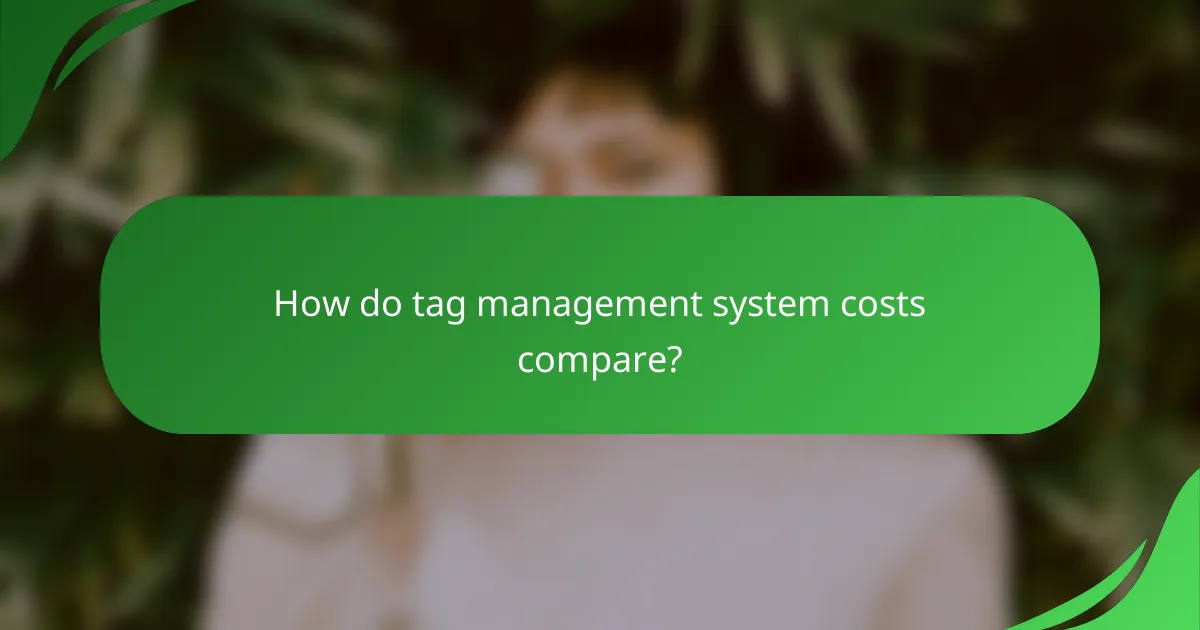 How do tag management system costs compare?