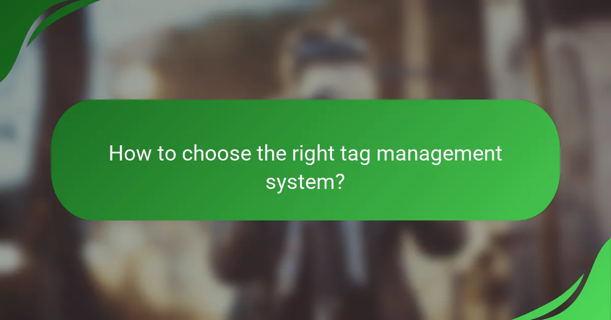 How to choose the right tag management system?