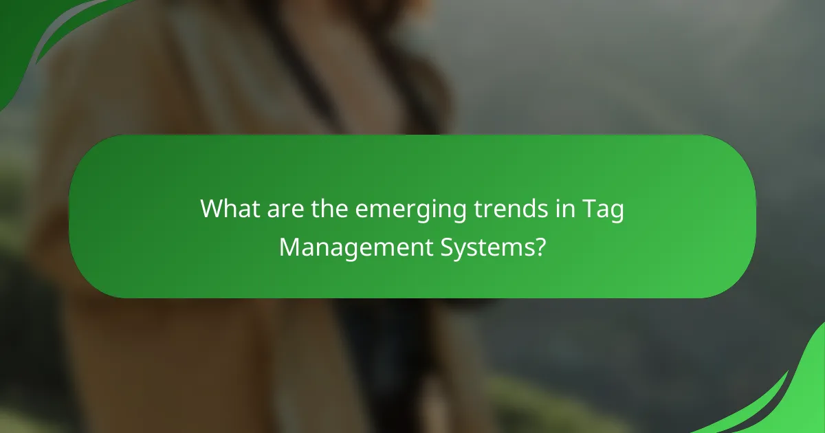 What are the emerging trends in Tag Management Systems?